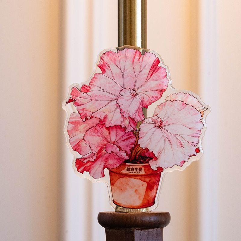 💜Begonia ‘Pink Panther’ Fridge magnet🩷